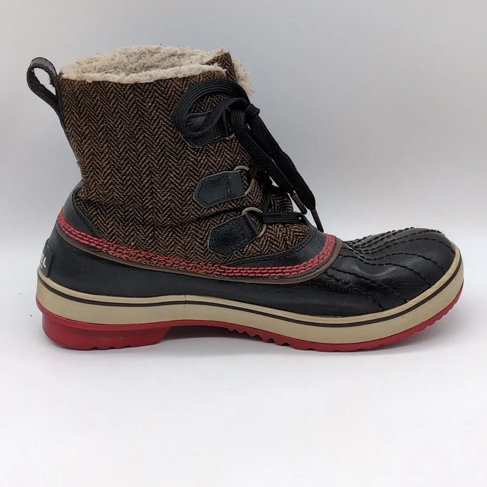 Sorel Shoes Womens Brown 8.5 Waterproof Duck Boots‎ Faux Fur Lined NL2000-202